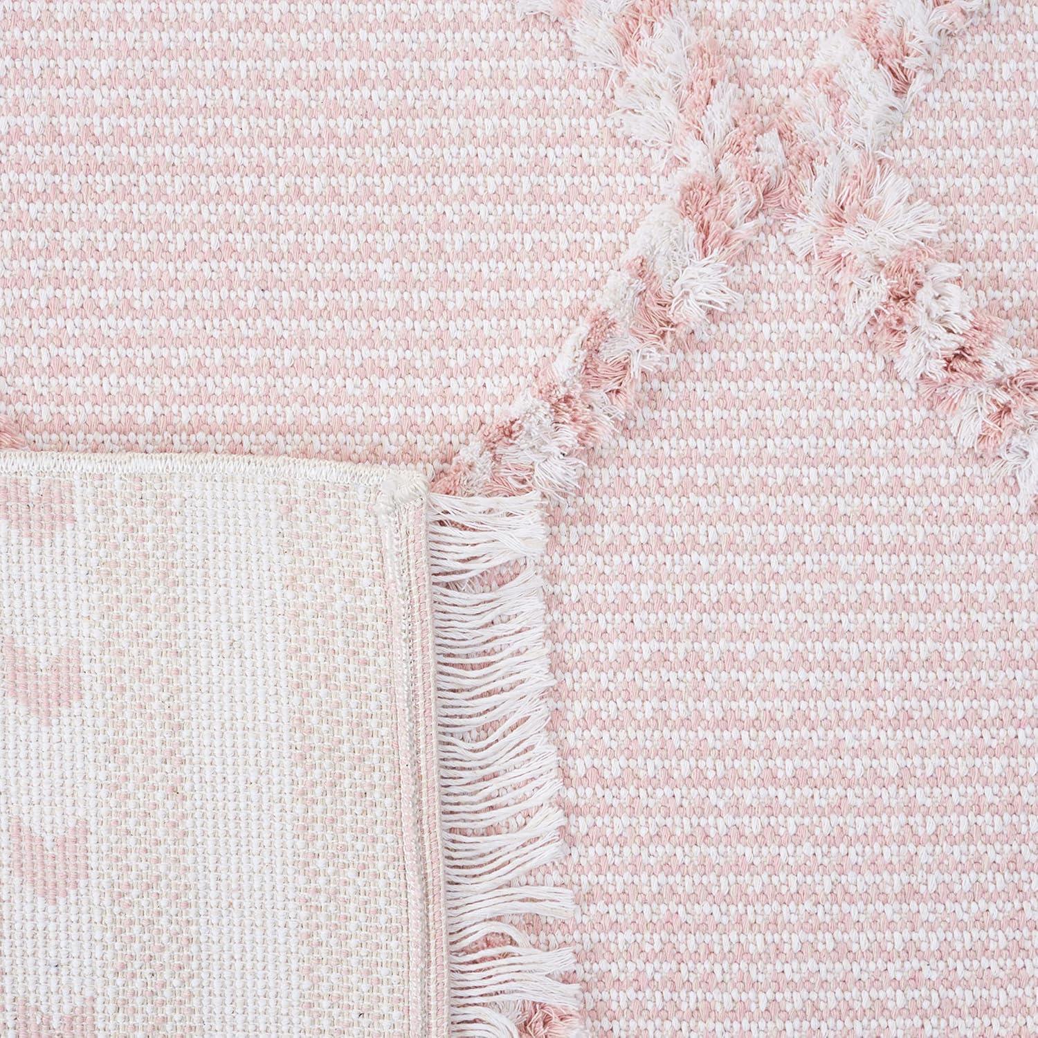 SAFAVIEH Augustine Reannon Geometric Runner Rug, Pink/Ivory, 2' x 9'