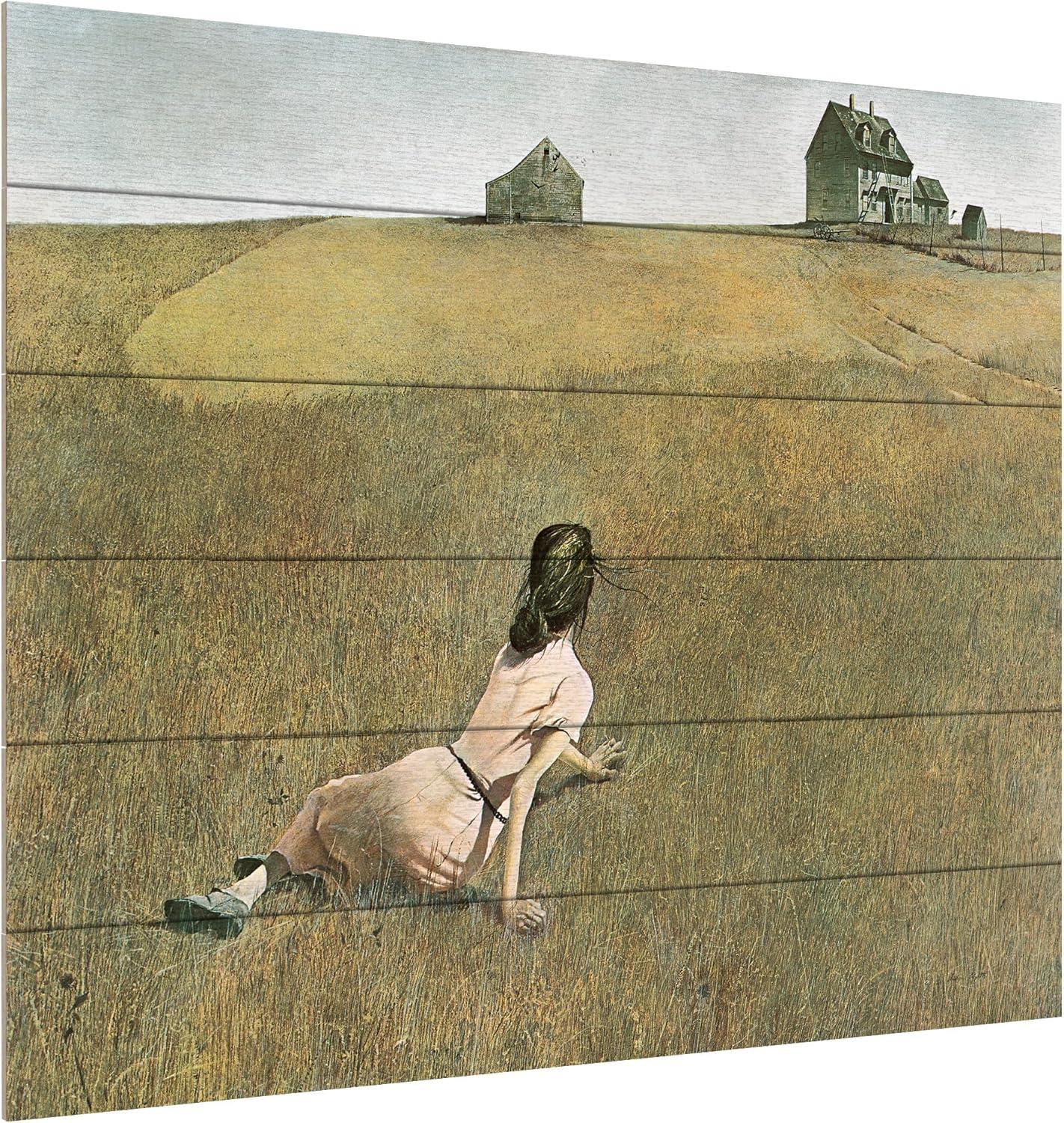 Trademark Fine Art 18"x22" Andrew Wyeth Christina's World Wood Slat Art: UV Ink, Ready to Hang