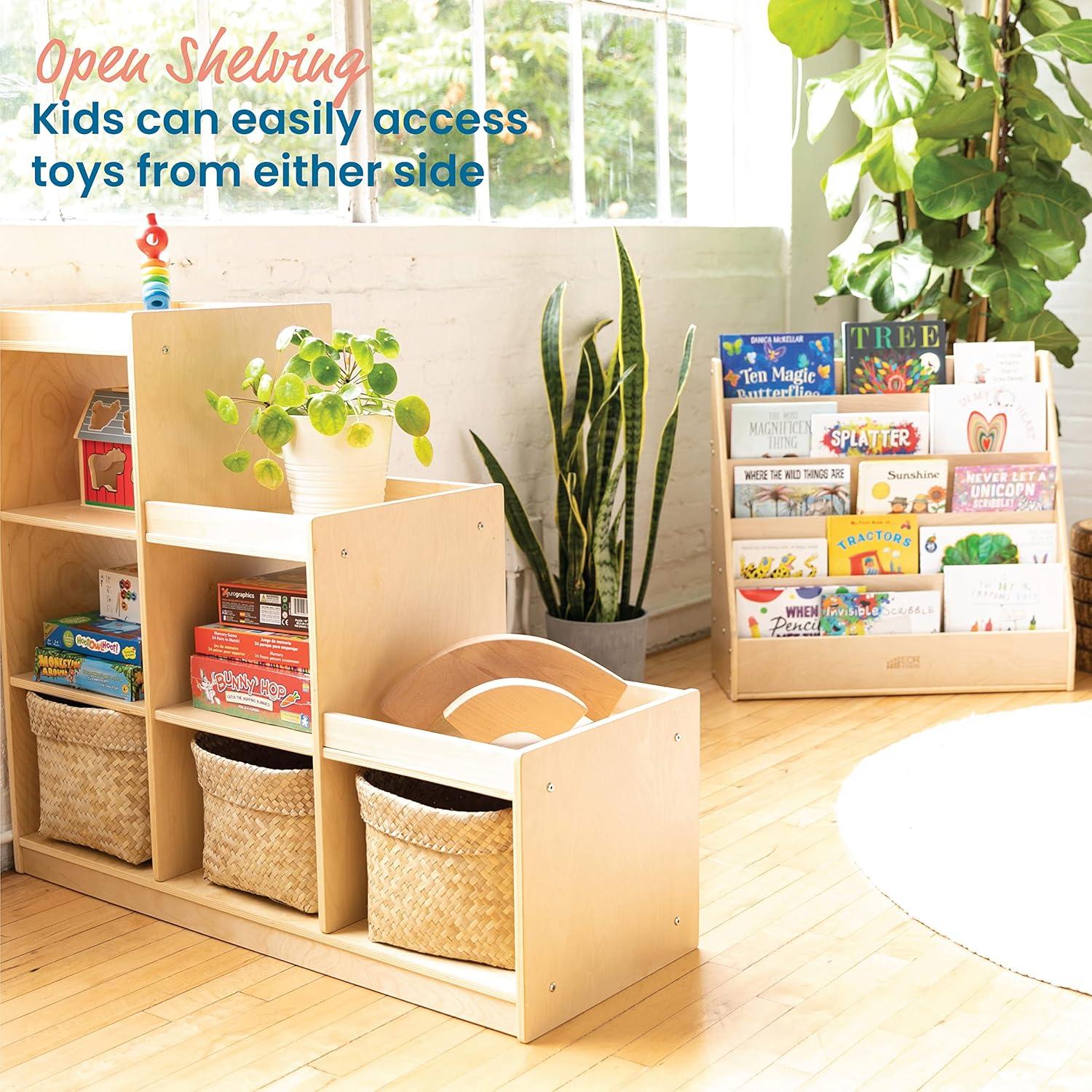 ECR4Kids 3-2-1 Cube Storage Cabinet, Children's Furniture, Natural