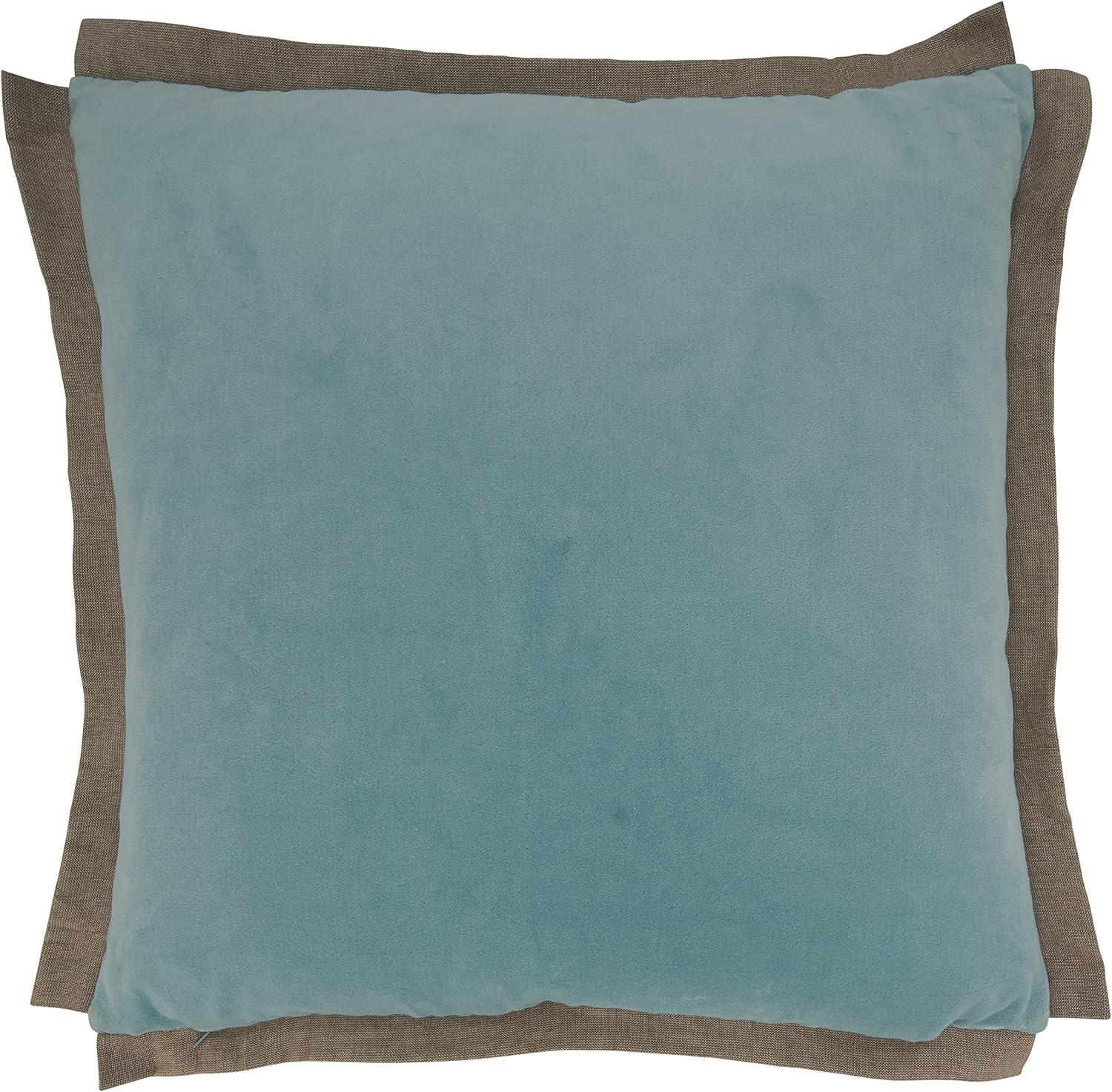 Saro Lifestyle Velvet Flange Throw Pillow With Down Filling