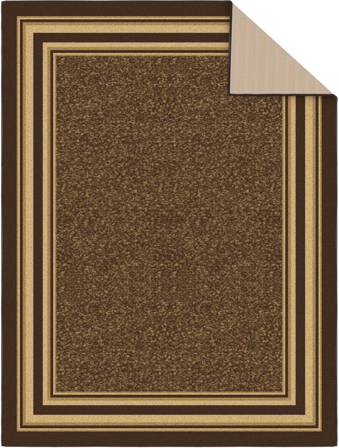 Machine Washable Non-Slip Bordered Area Rug For Living Room, Hallway Runner, Entryway Rug