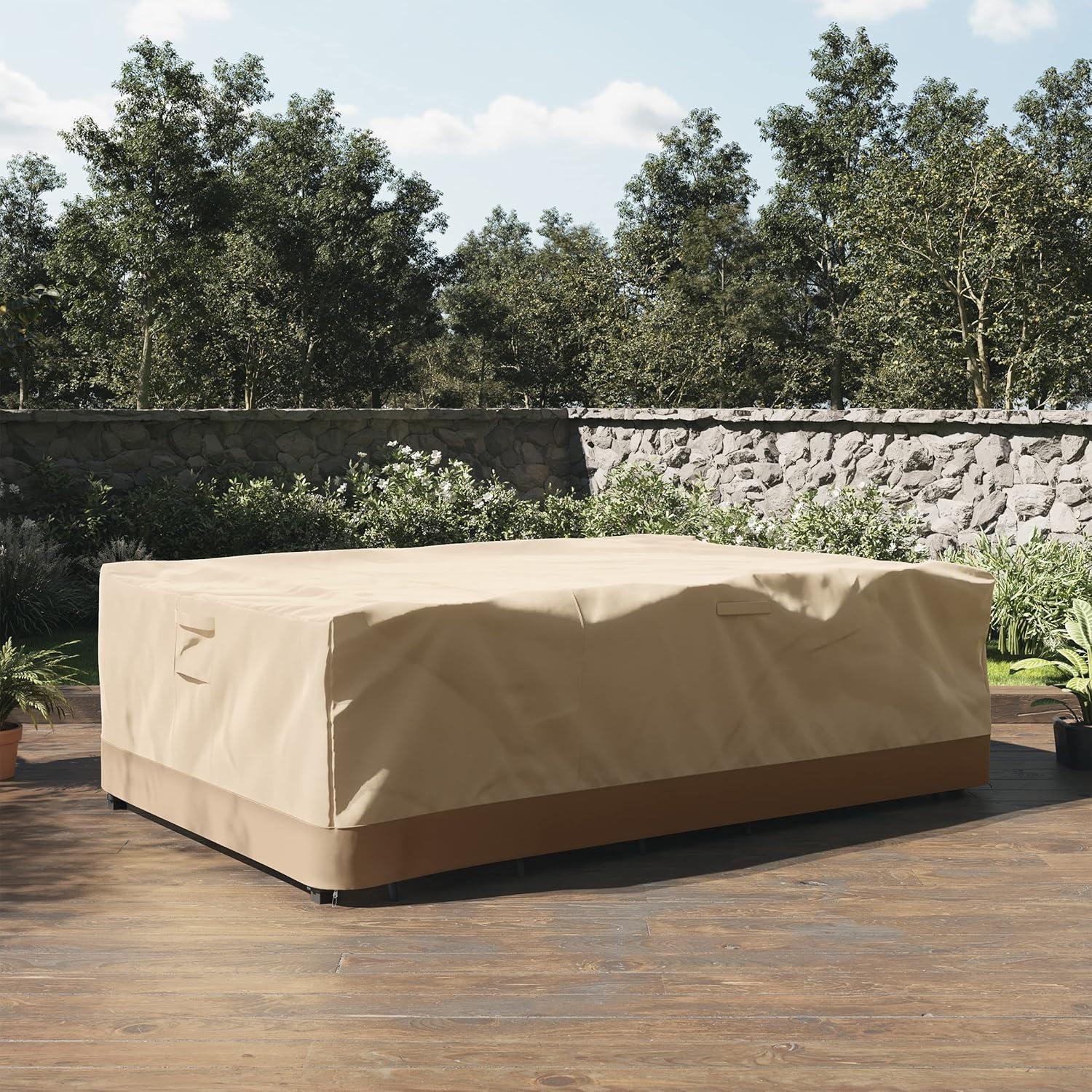 Pure Garden 88" Patio Table Cover Beige