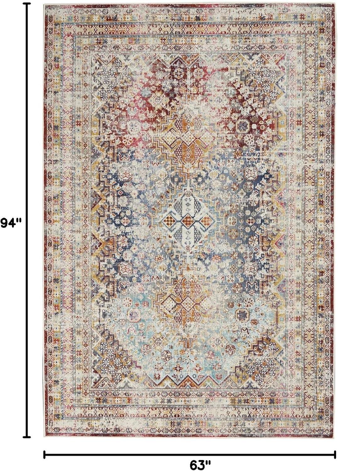 Kelly Clarkson Home Kinsley Oriental Ivory/Navy/Rust Area Rug