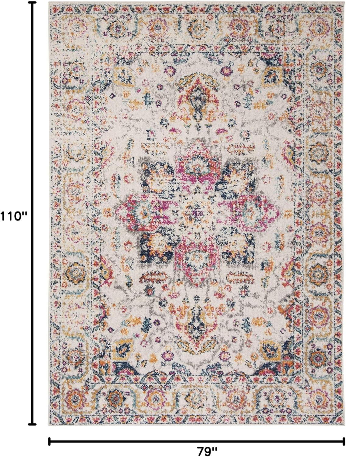 Madison MAD603 Power Loomed Indoor Area Rug - Fuchsia/Ivory - 6'7"x9'2" - Safavieh