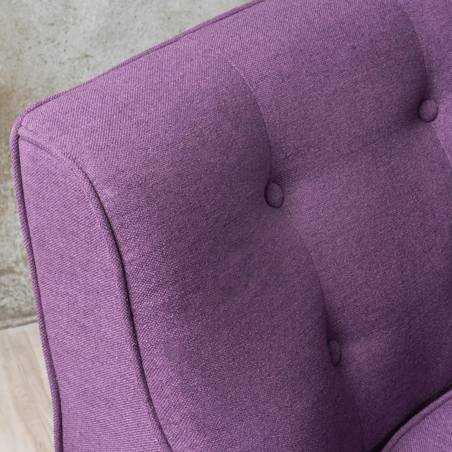 Felicity Mid-Century Armchair Purple - Christopher Knight Home: Tufted, Upholstered, Comfortable for Reading & Living Room