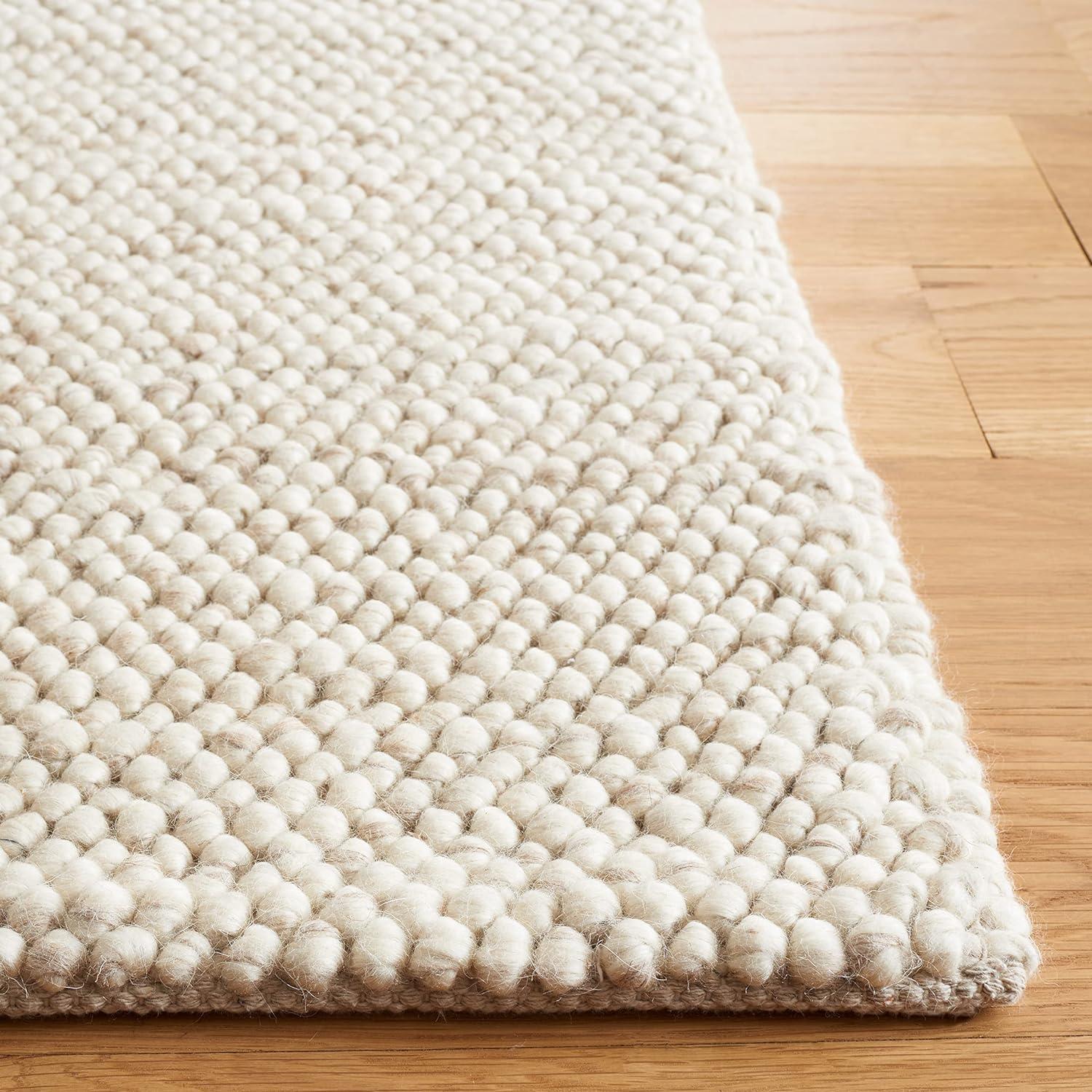 SAFAVIEH Natura Willoughby Distressed Area Rug, Beige/Ivory, 11' x 11' Round