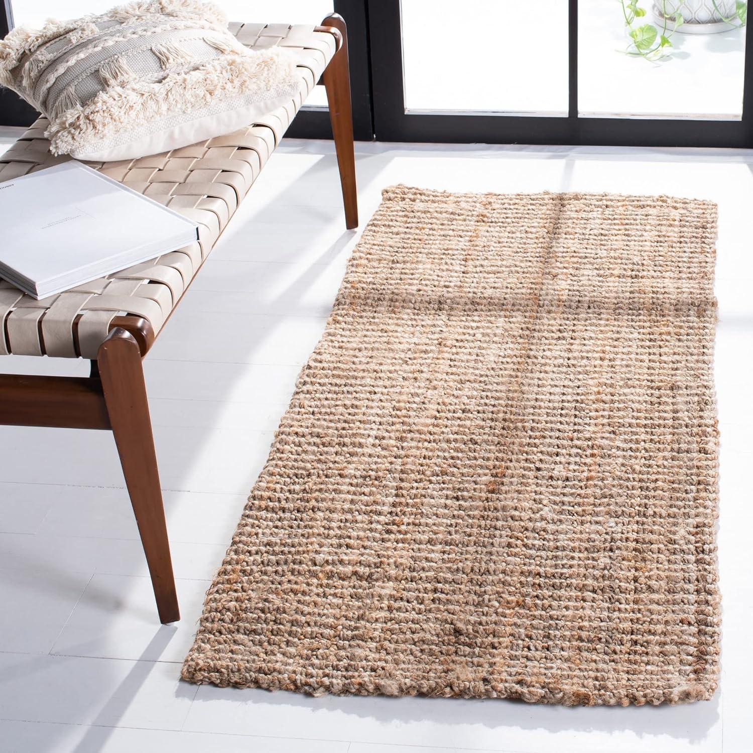 Natural Jute Hand-Knotted Reversible Area Rug 2'6" x 4'