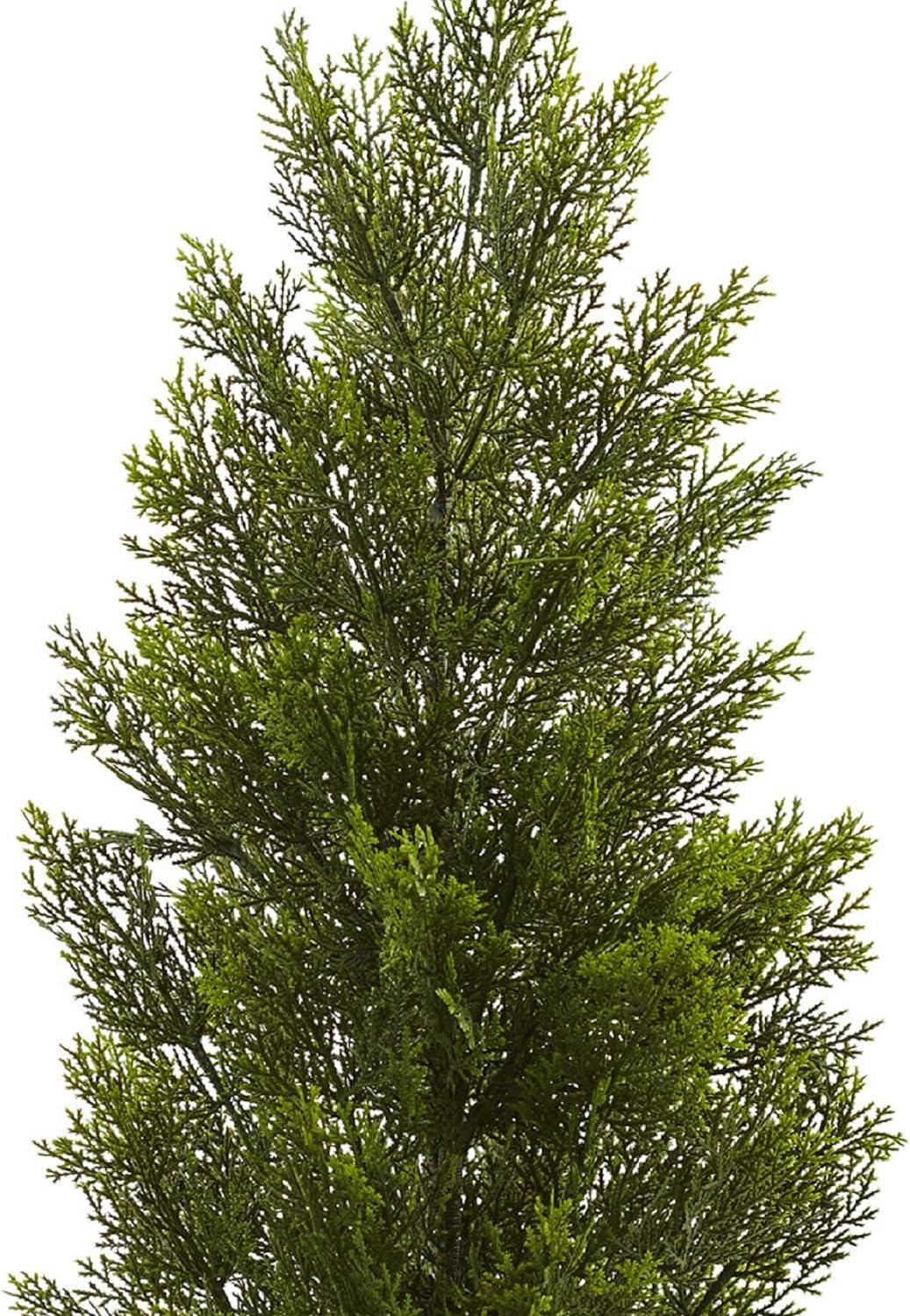 Elegant 3ft Mini Cedar Pine Silk & Plastic Outdoor Tree