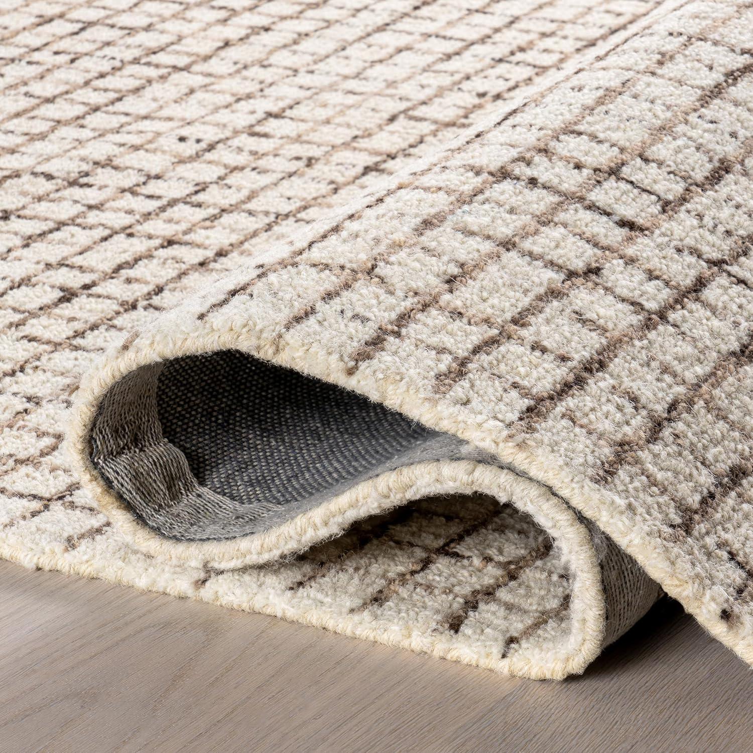 Katasha Checked Wool Area Rug