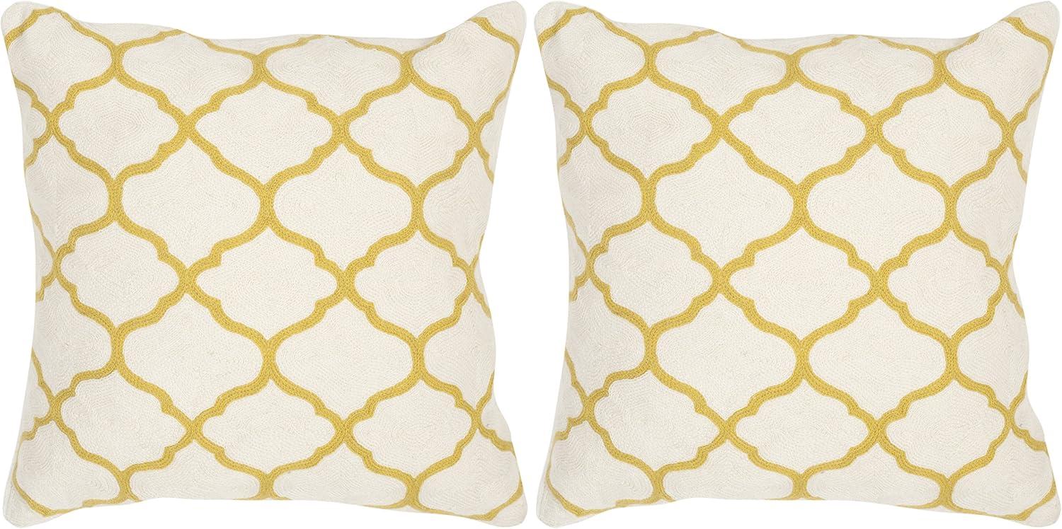 Safavieh Geometric Feather Reversible Throw Pillow (Set of 2)