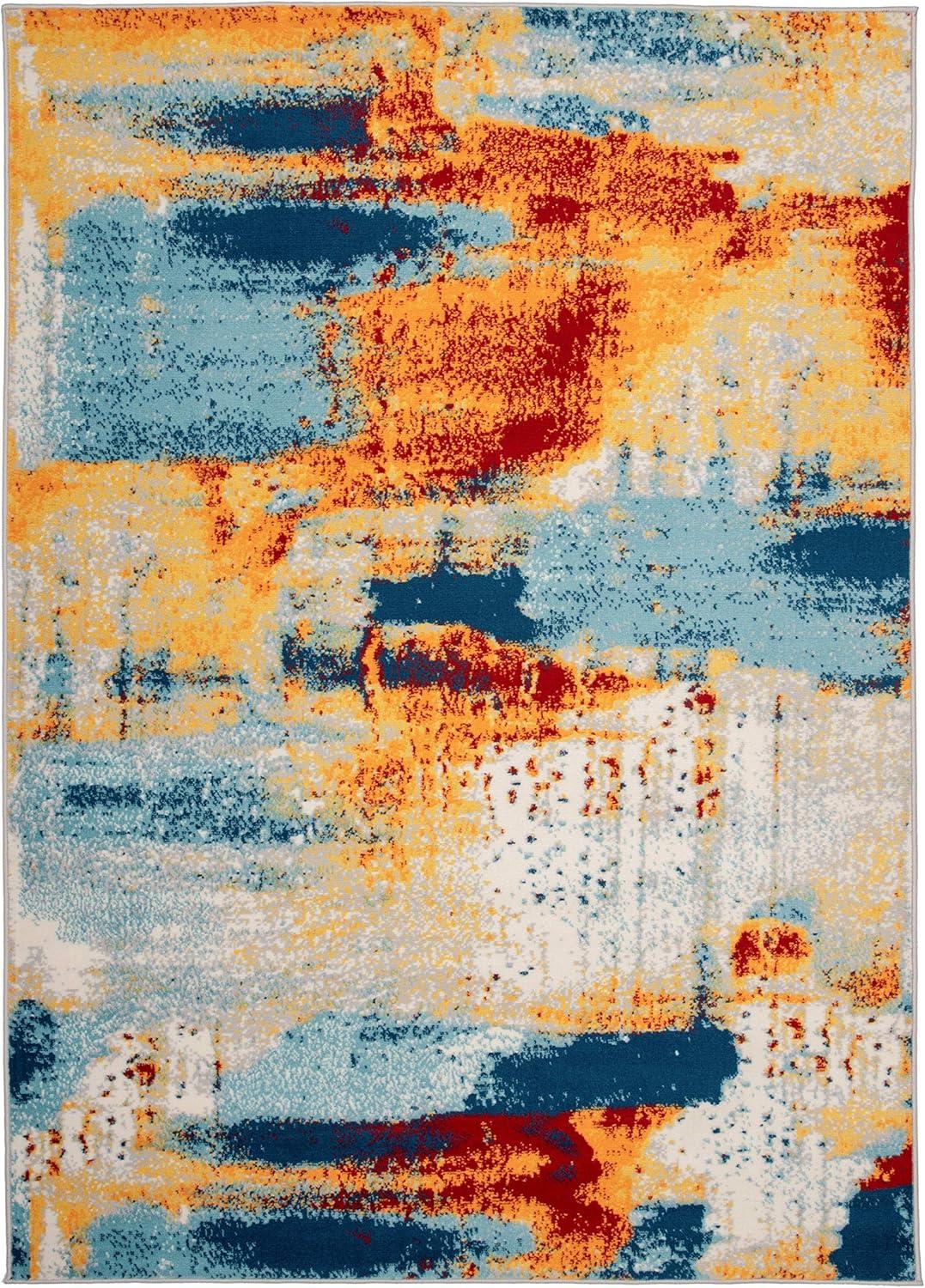 World Rug Gallery Bohemian Abstract Modern Area Rug