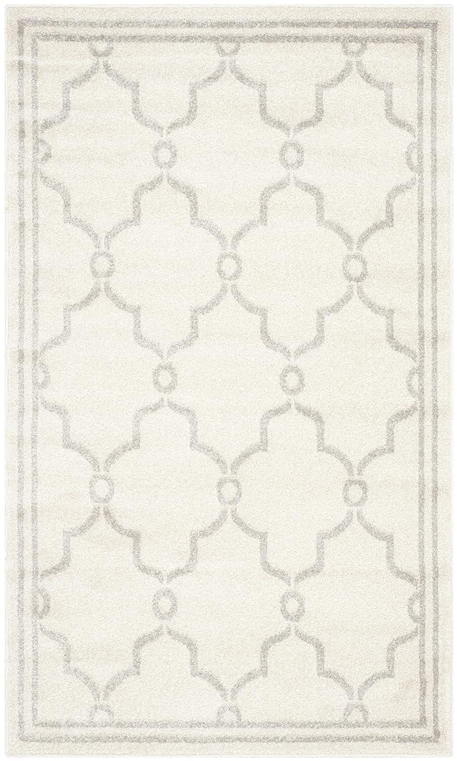 Amherst AMT414 Power Loomed Indoor Accent Rug - Ivory/Light Grey - 3'x5' - Safavieh