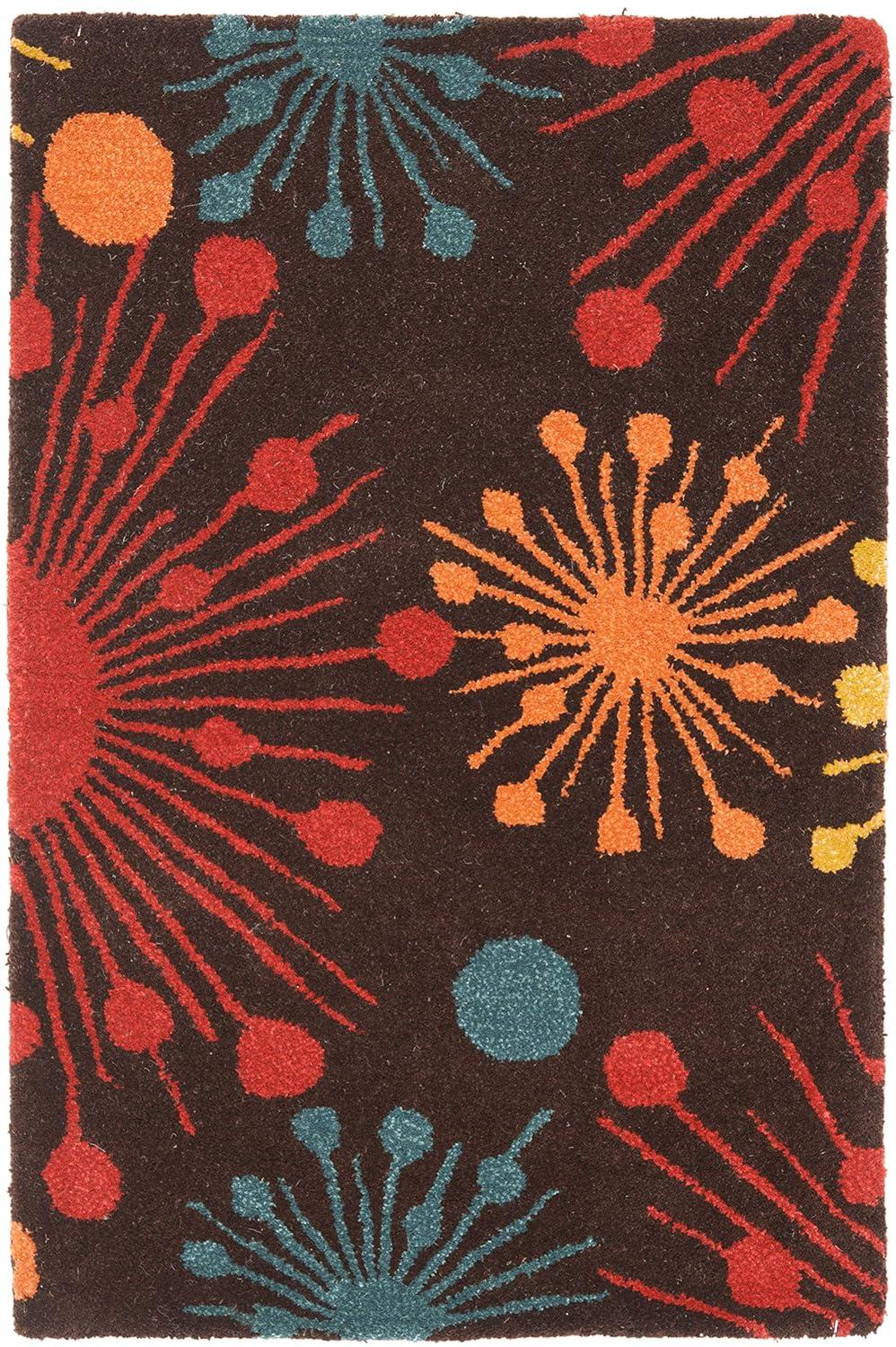 SAFAVIEH Soho Danielle Geometric Area Rug, Brown/Multi, 2' x 3'