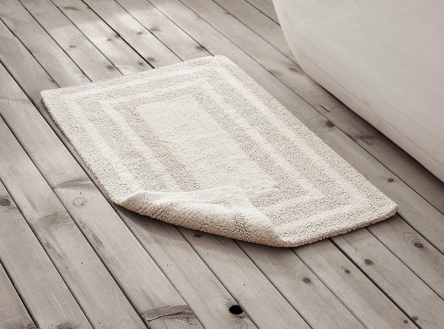 Eddie Bauer Logan Parchment Cotton Tufted Bath Rug Set