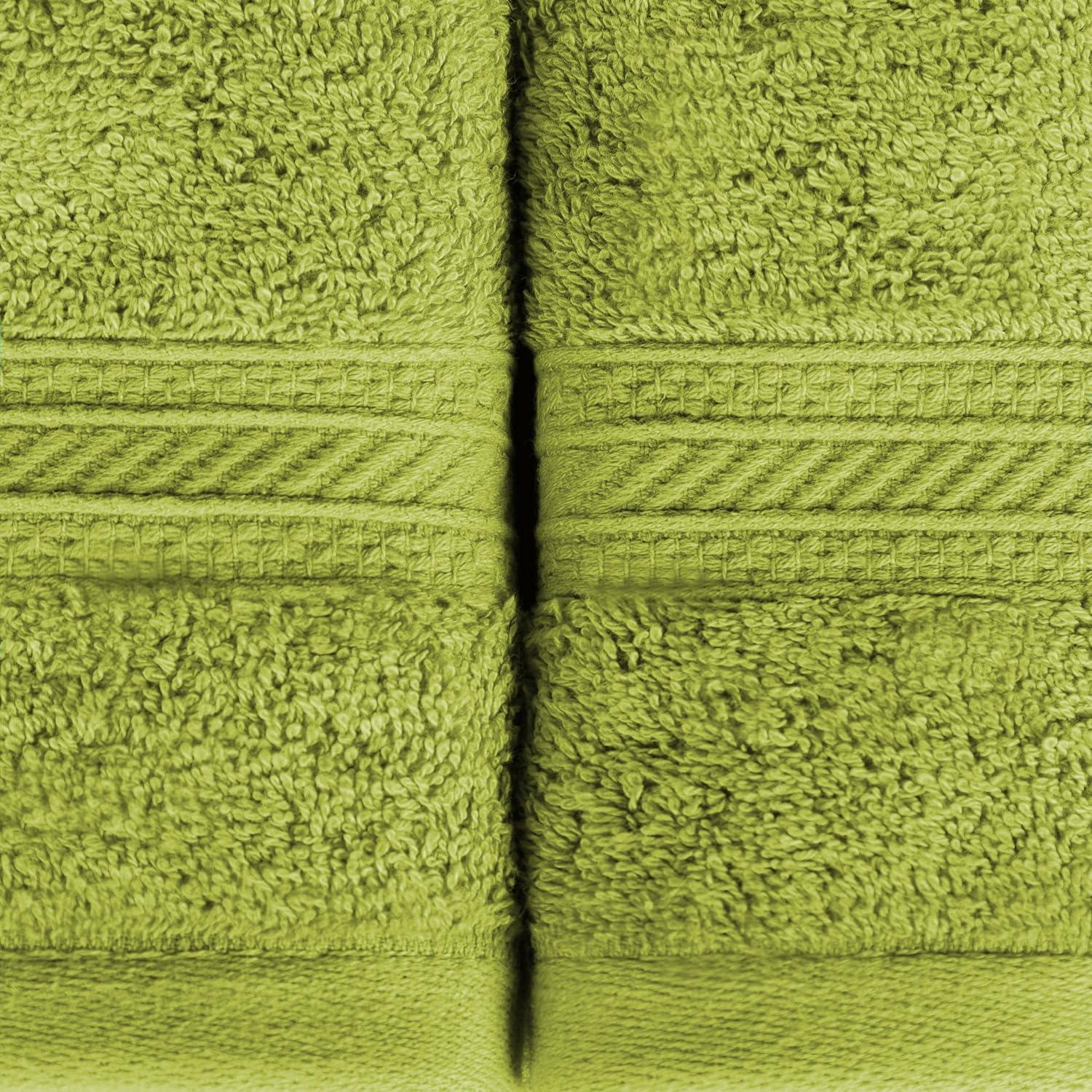 Superior Atlas Cotton Heavyweight 4 Piece Towel Set, Green Essence