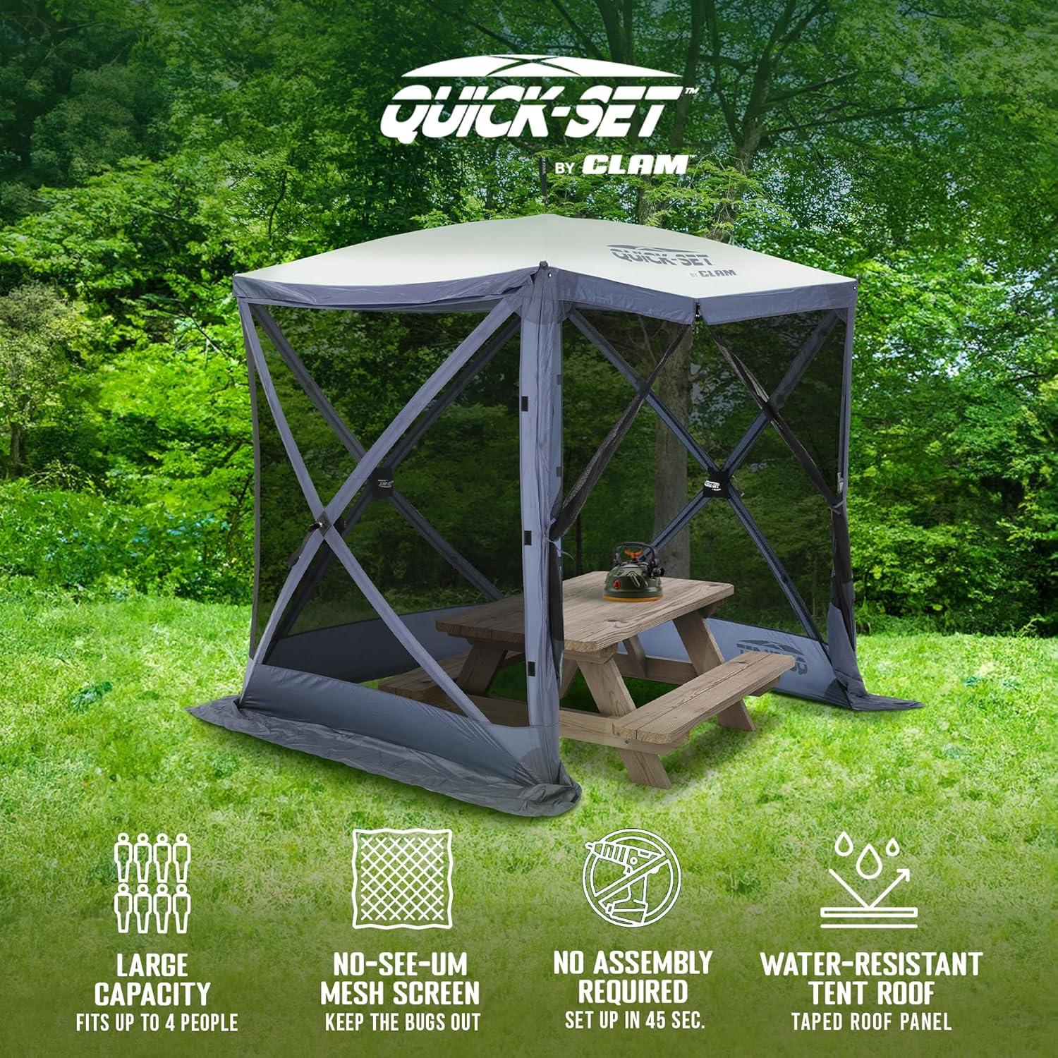Clam CLAM Quick-Set Pavilion Portable Outdoor Canopy Shelter