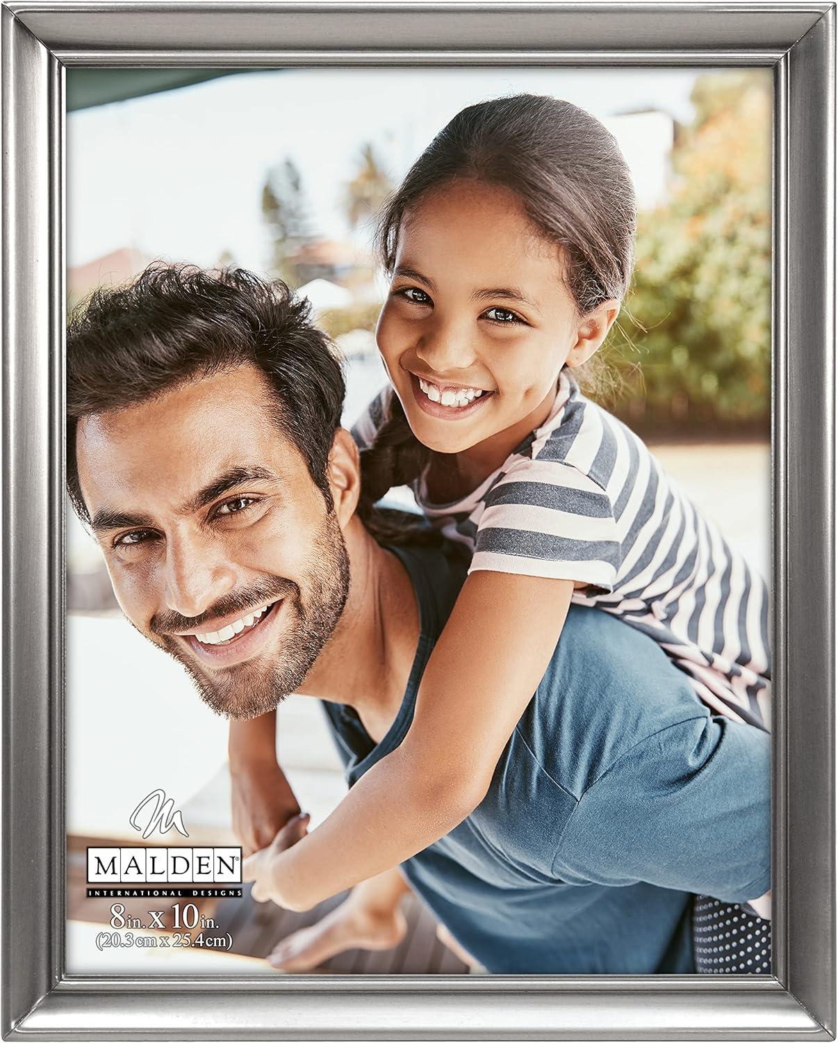 8x10 Pewter Classic Tabletop and Wall Picture Frame