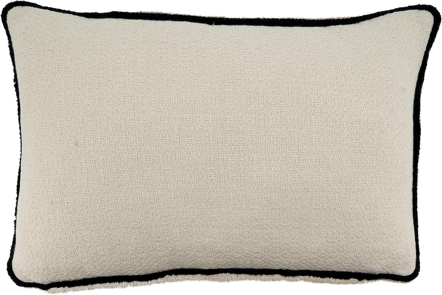 Saro Noir Cotton Reversible Pillow Cover