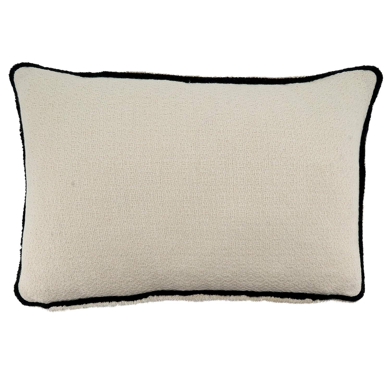 Saro Noir Cotton Reversible Pillow Cover