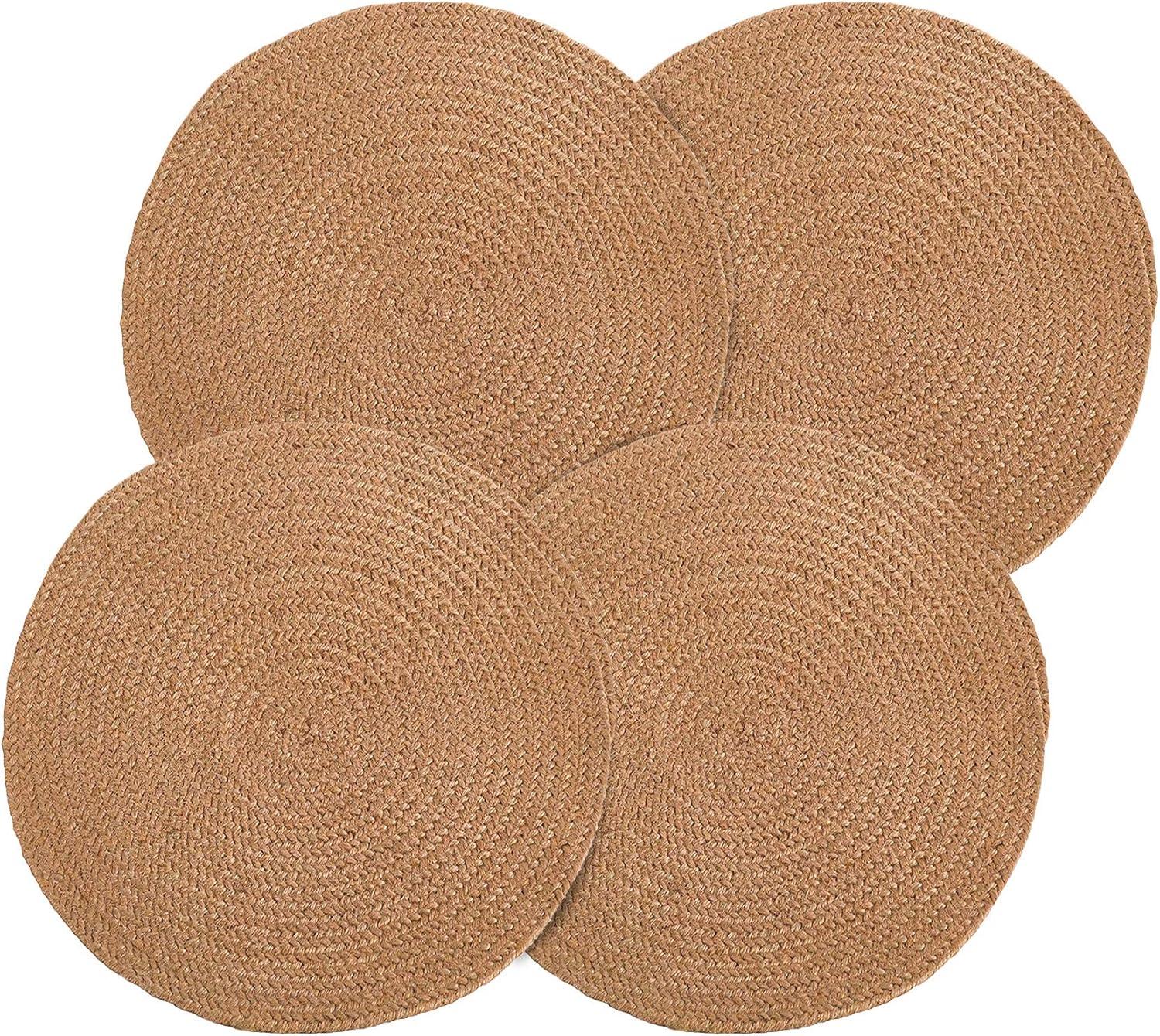 Natural Jute Round Placemats Set of 4