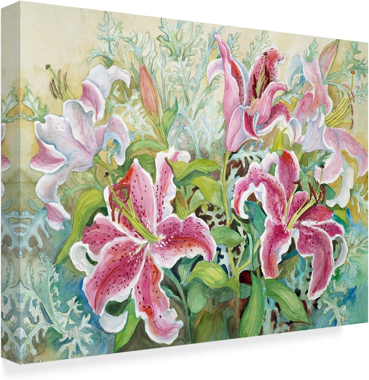 Trademark Fine Art Joanne Porter " Stargazer Lilies " by Joanne Porter