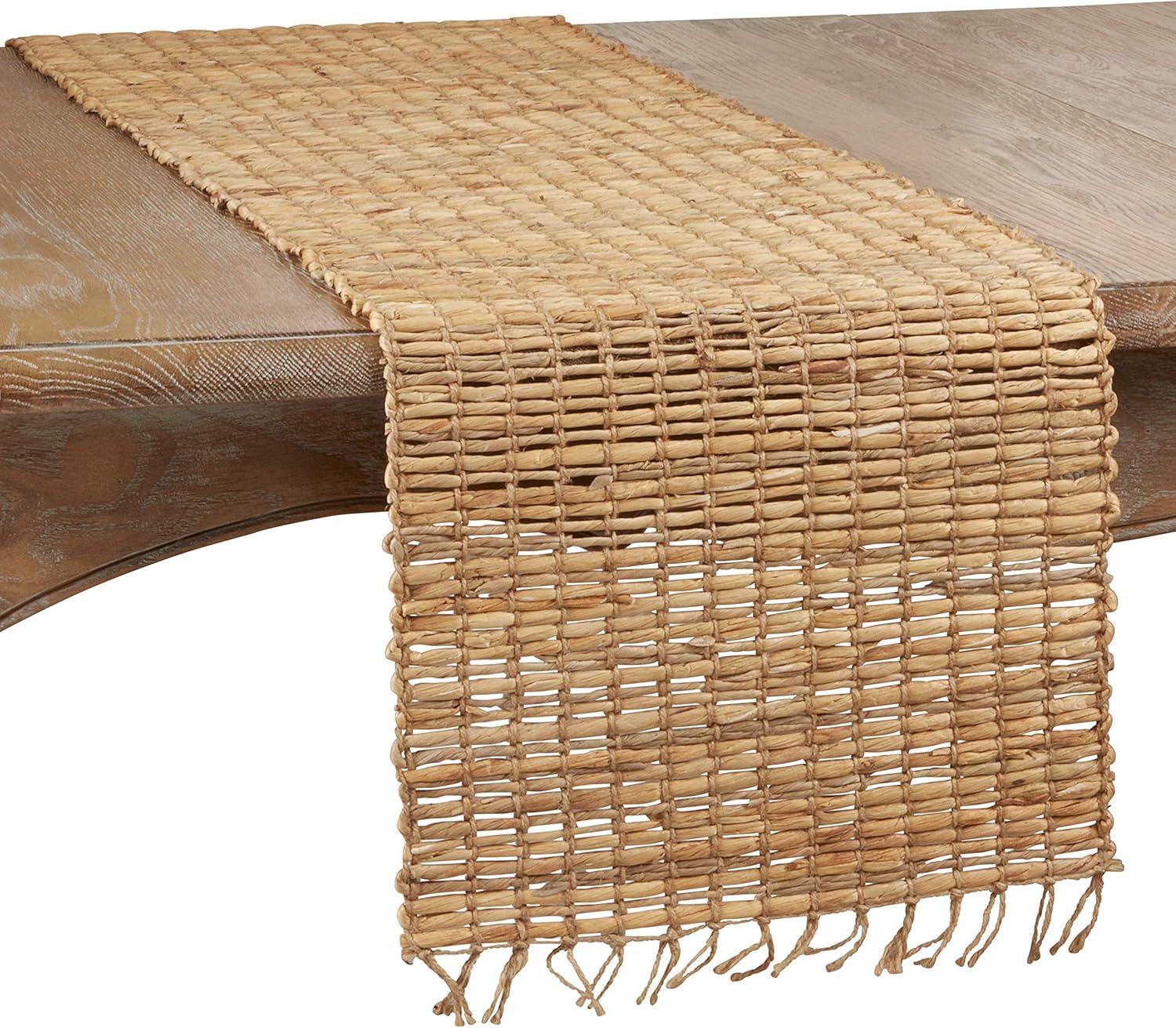 Natural Water Hyacinth Woven Dining Table Runner