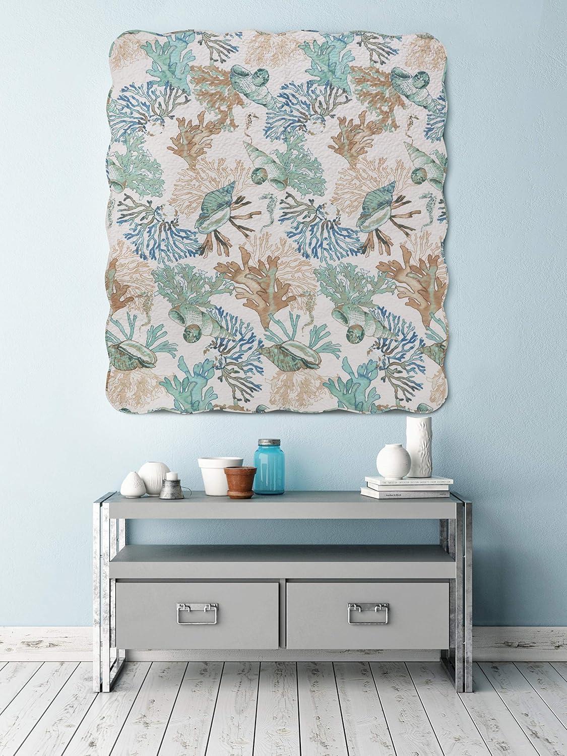 Barefoot Bungalow Atlantis Quilted Reversible Throw