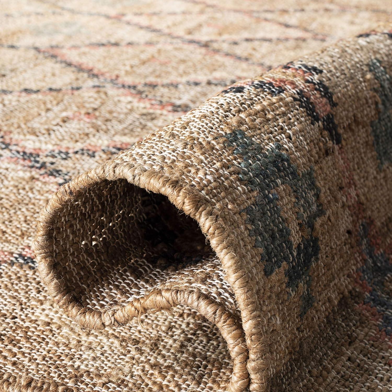 Kilim KLM753 Hand Loomed Area Rug - Natural/Blue - 5'x8' - Safavieh.