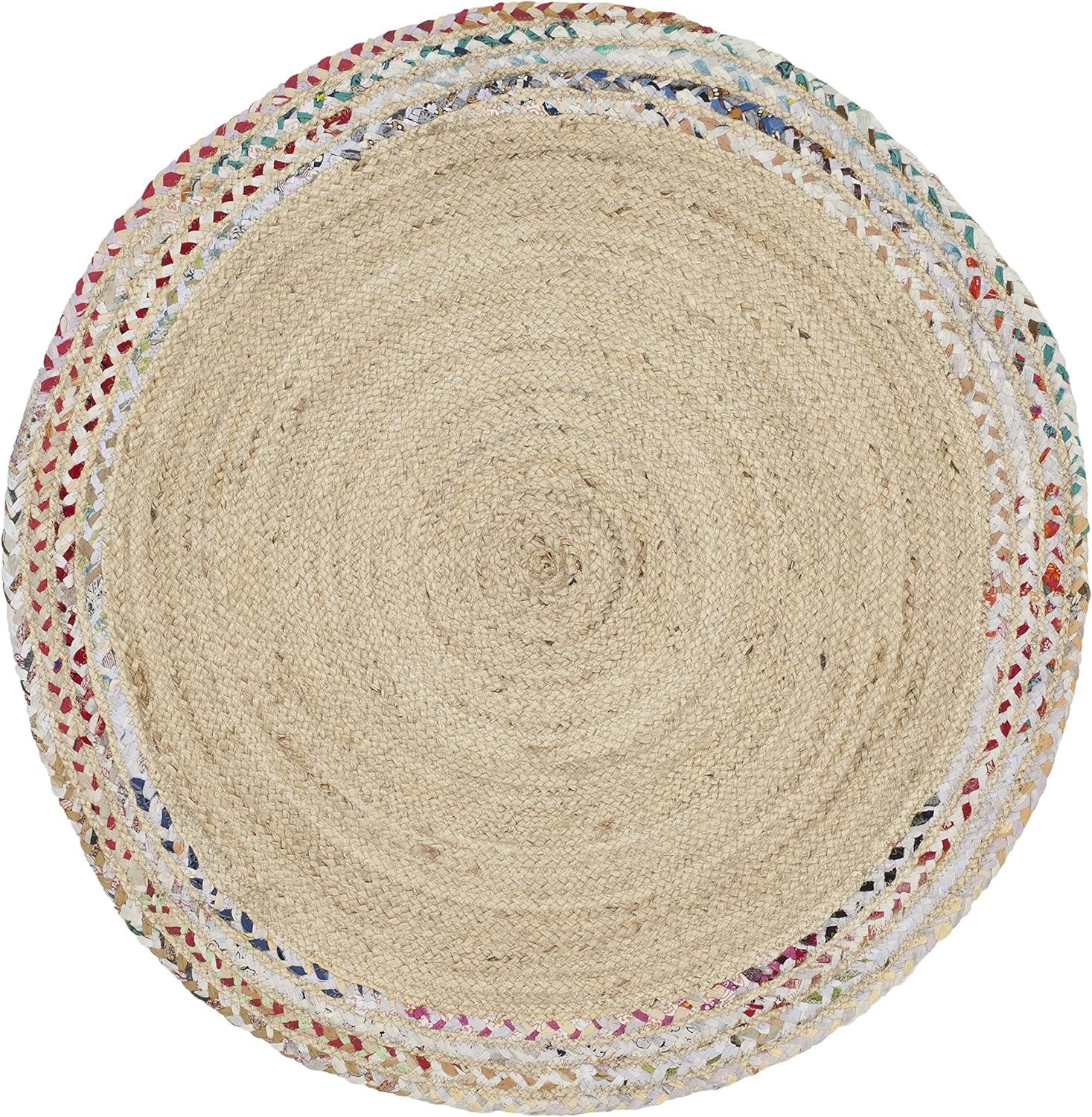 Cape Cod CAP207 Hand Woven Area Rug - Ivory/Light Beige - 4' Round - Safavieh.