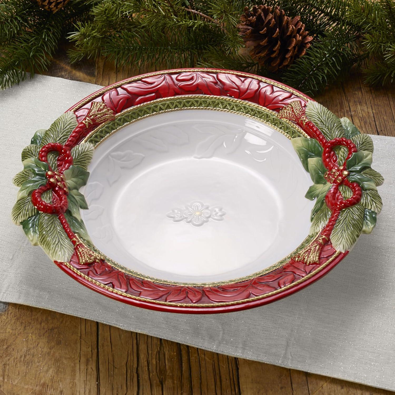 Fitz and Floyd Holiday Home 80 fl. oz. Serving Bowl