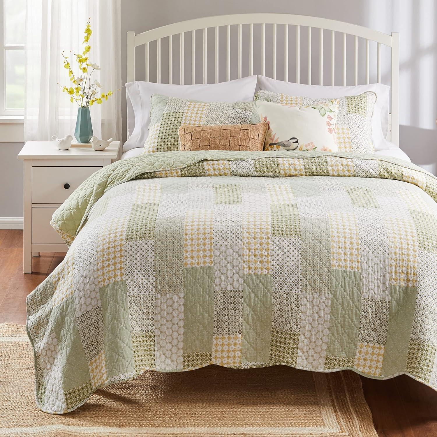 Barefoot Bungalow Juniper Modern Patchwork Print Quilt Set