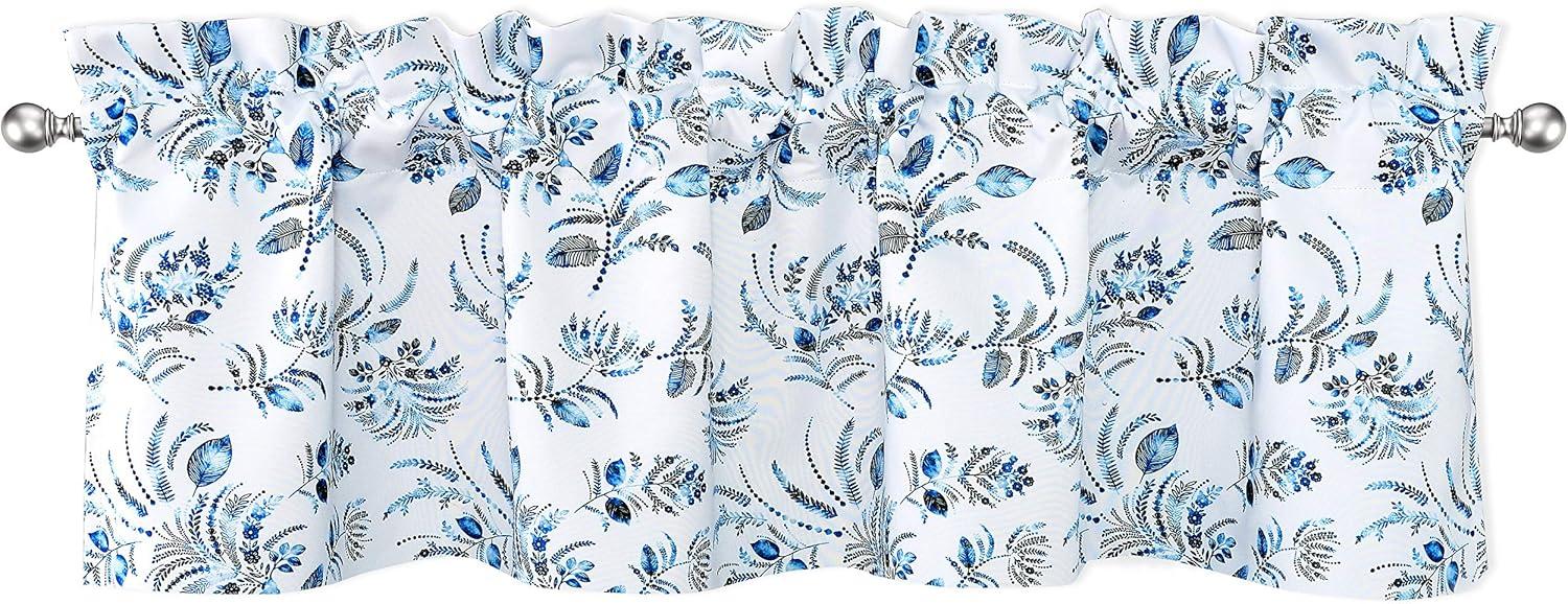 Rosalind Wheeler Helfer Floral Tailored 52'' W Window Valance in