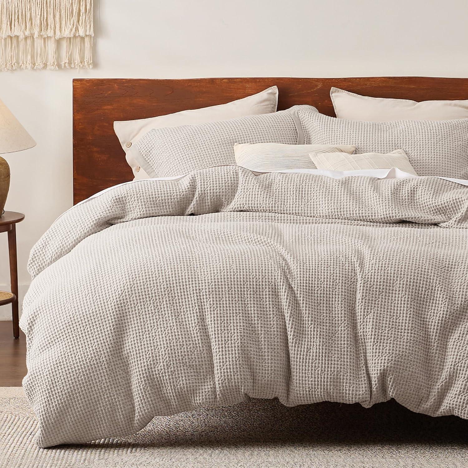 Bedsure Bedsure 100% Cotton Waffle Weave Duvet Cover