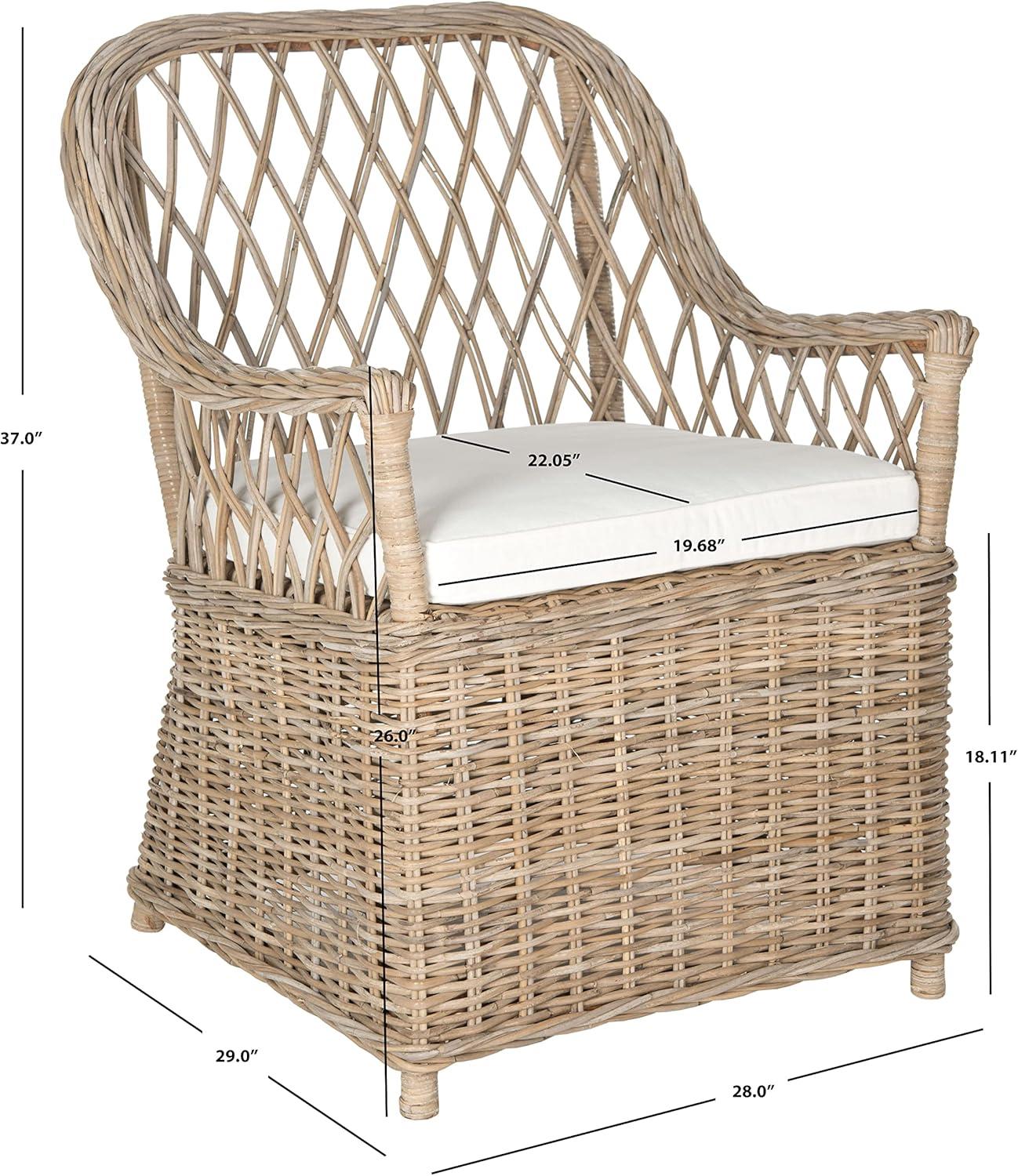 SAFAVIEH Maluku Rattan Arm Chair Natural