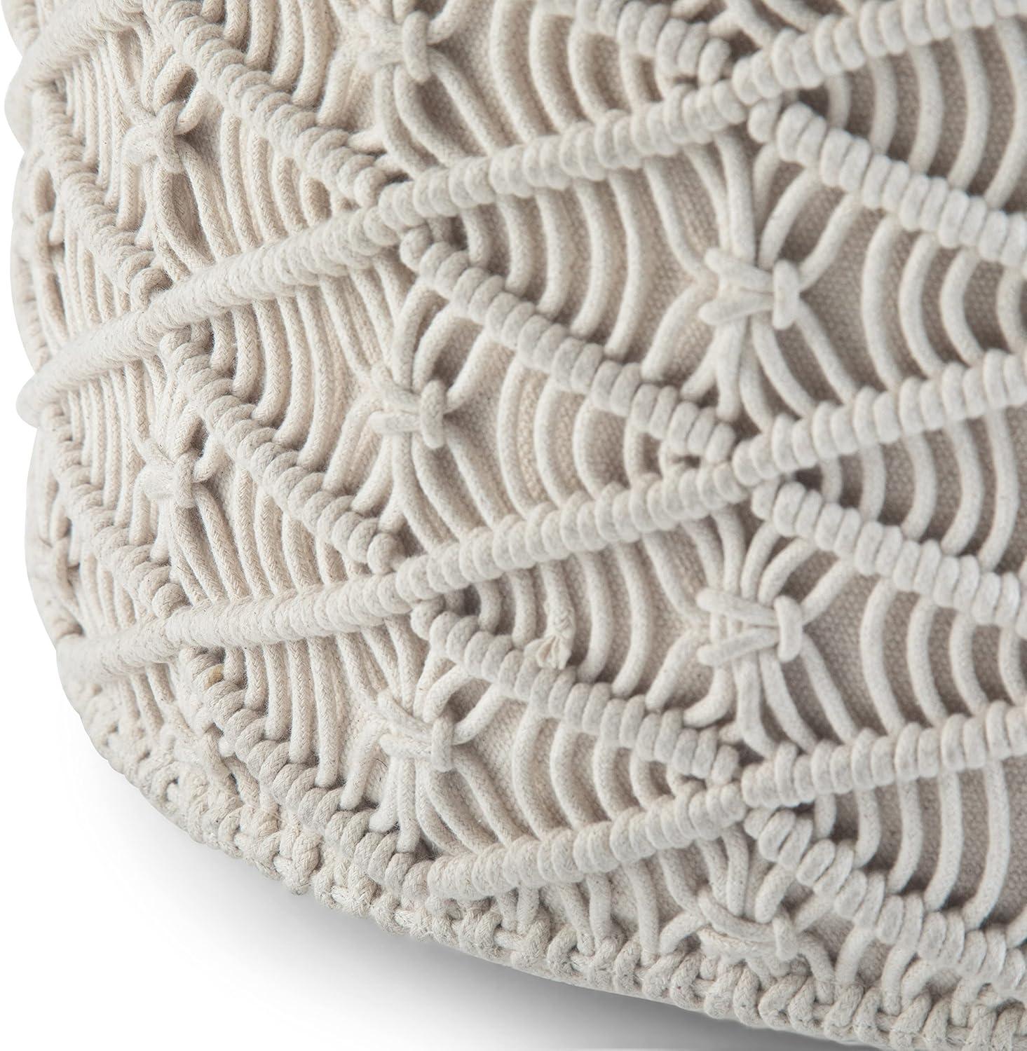 Simpli Home Coates Upholstered Pouf