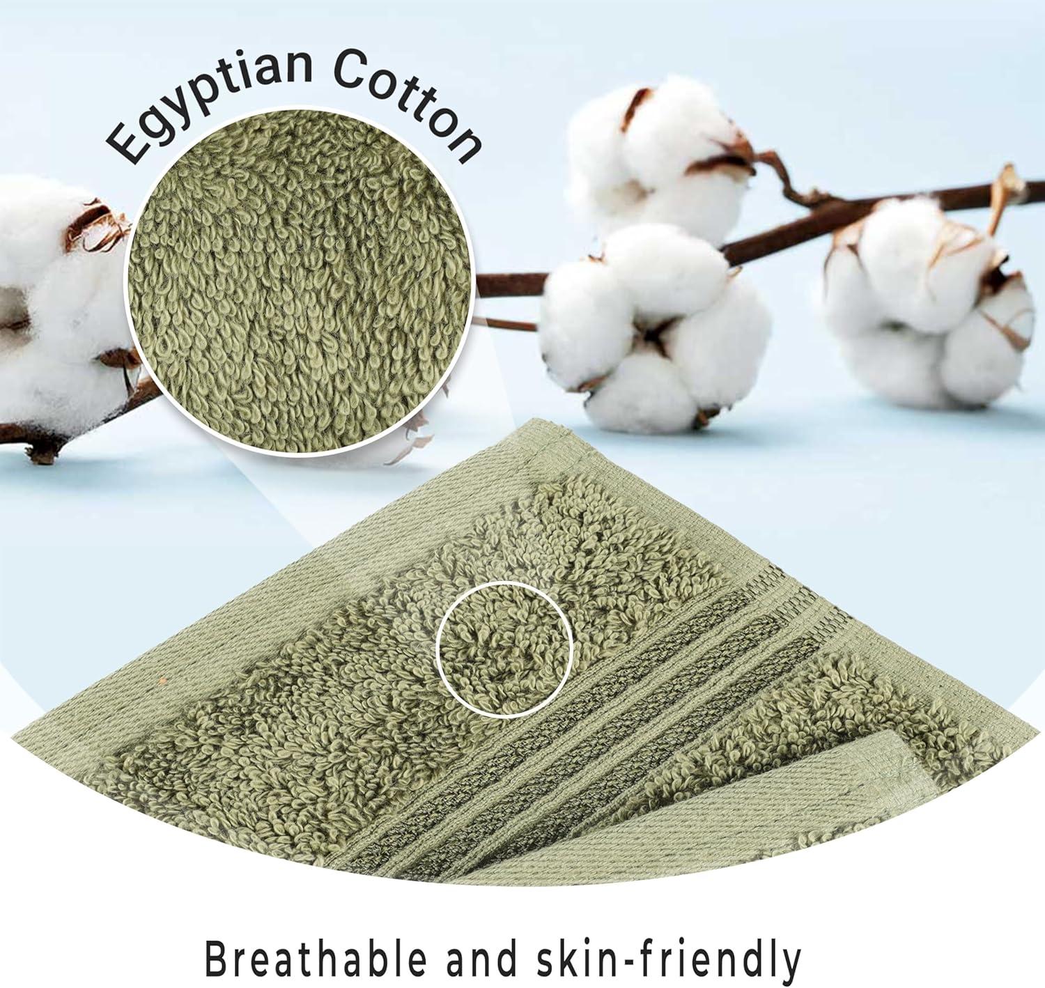 Superior Heritage Certified Egyptian Cotton Plush Absorbent Luxury Bath Towel (Set of 2)