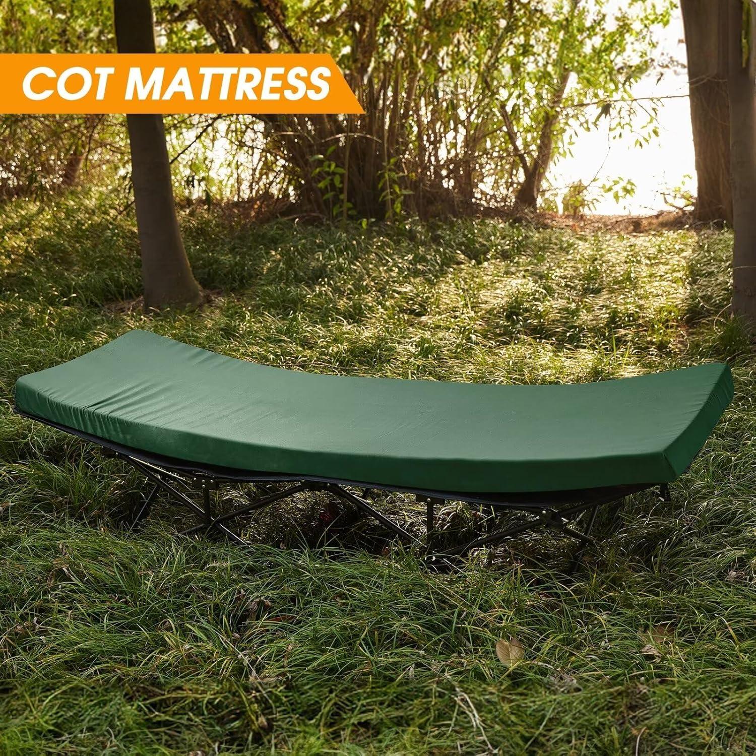 LIFETIME FLOORING LLC Camping Cot Mattress Memory Foam Sleeping Pad For Camping Cot