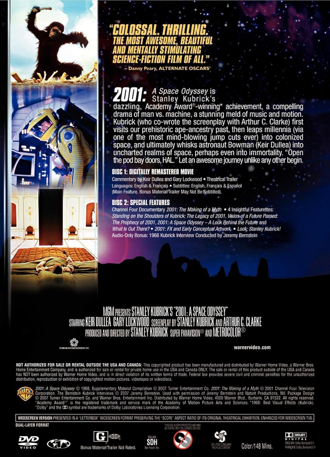 2001: A Space Odyssey (DVD), Warner Home Video, Sci-Fi & Fantasy