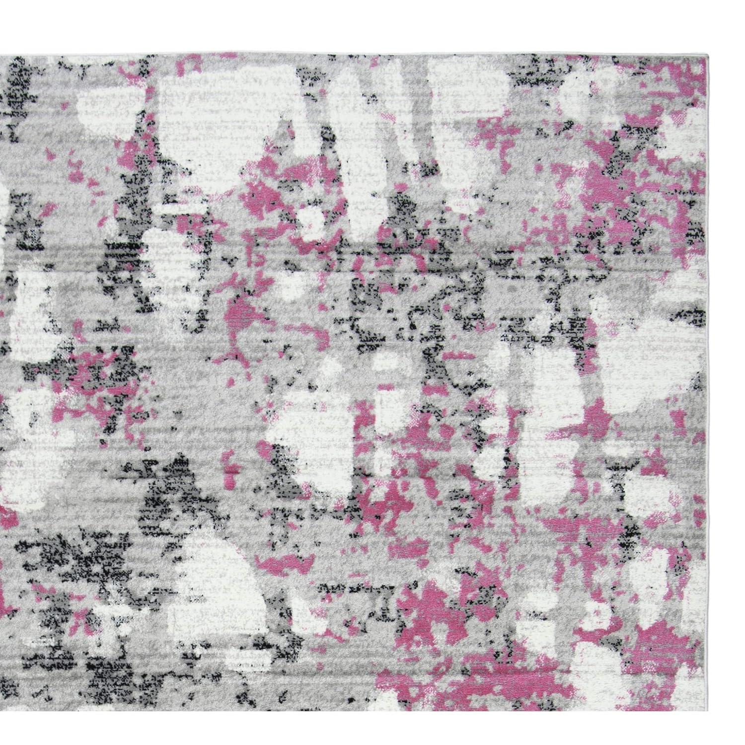 Skyler SKY193 Power Loomed Indoor Area Rug - Grey/Pink - 8'x10' - Safavieh