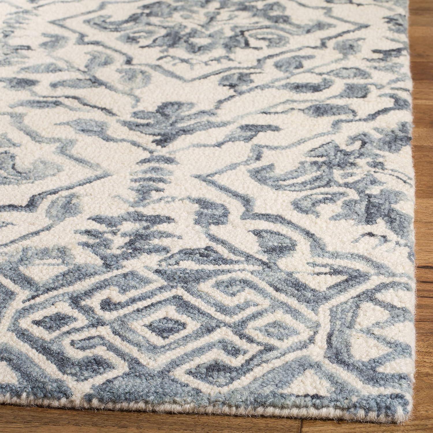 Dip Dye DDY901 Hand Tufted Area Rug - Blue/Ivory - 5'x8' - Safavieh.