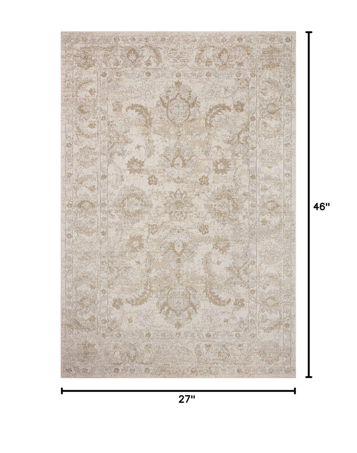 Loloi II Odette Ivory / Beige 2'-3" x 3'-10" Accent Rug
