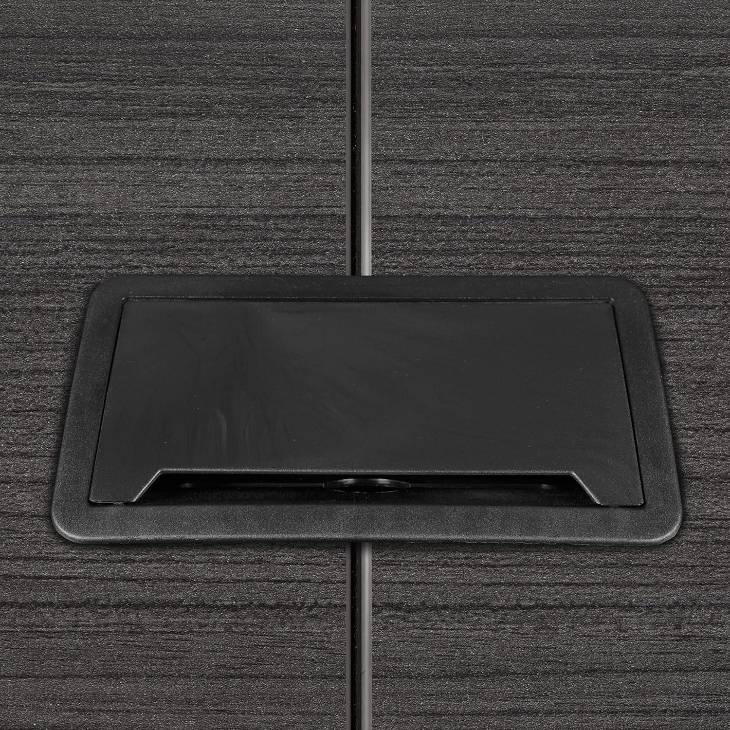 Array 96" Conference Table with Power Data Grommet- Ash Grey/ Black