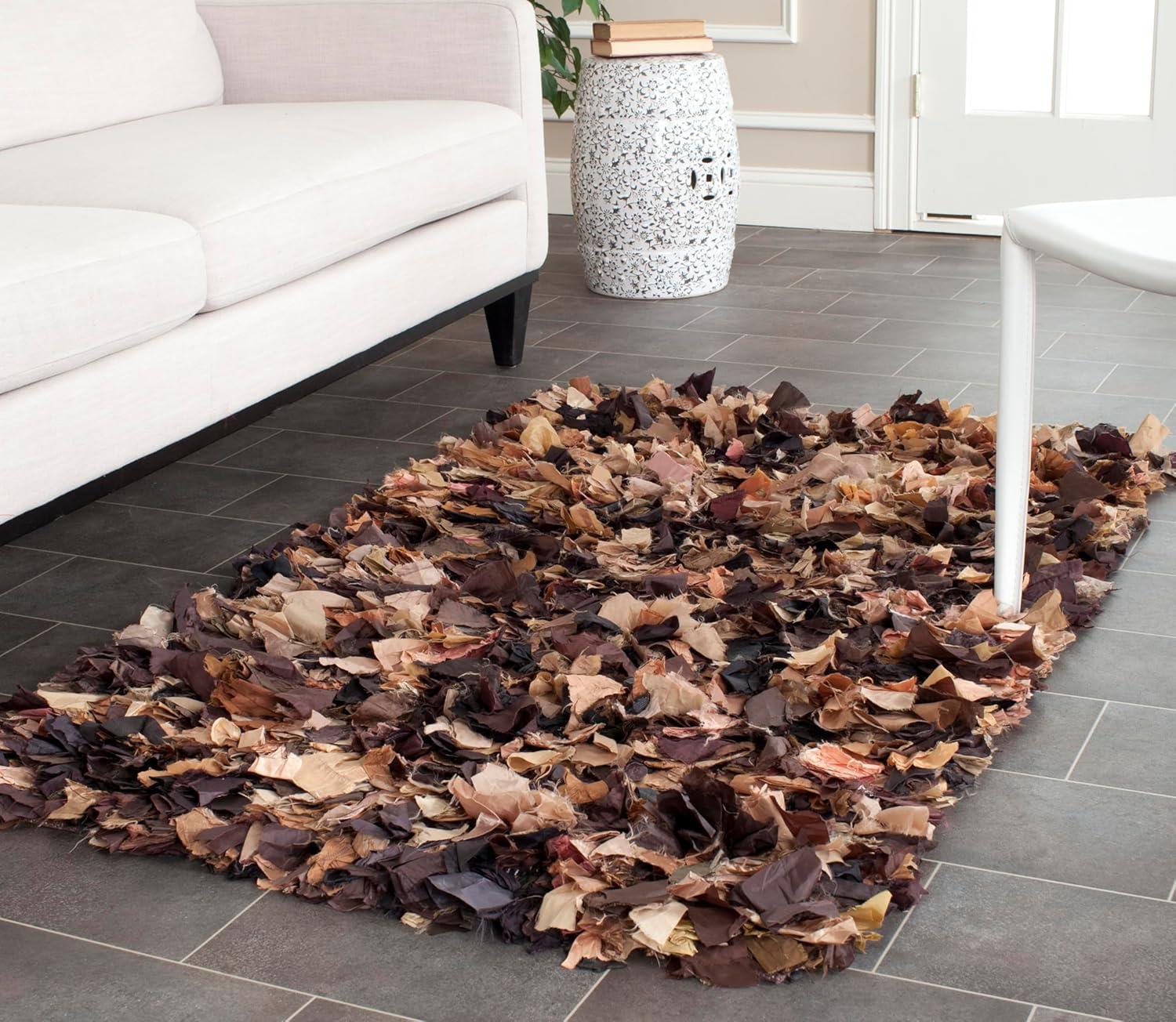 Rio Shag SG951 Hand Woven Indoor Accent Rug - Fuchsia/Multi - 3'x5' - Safavieh