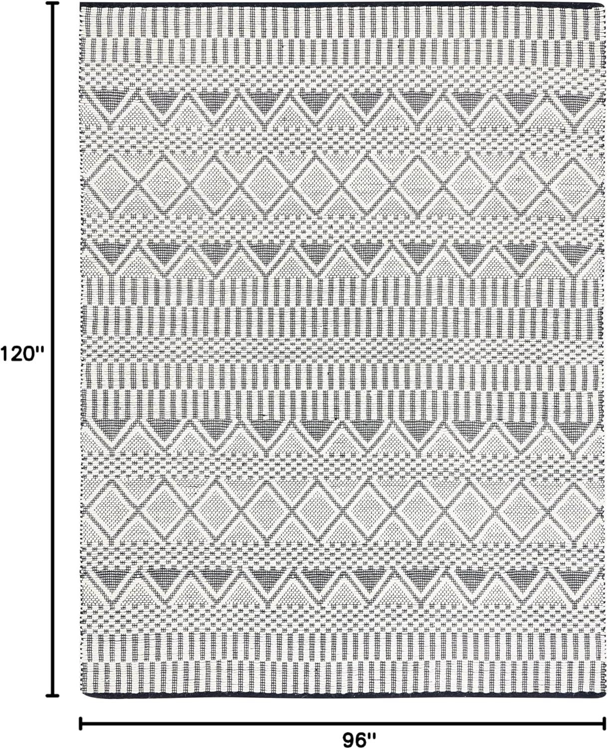 Natura NAT853 Hand Woven Area Rug - Ivory/Black - 8'x10' - Safavieh.