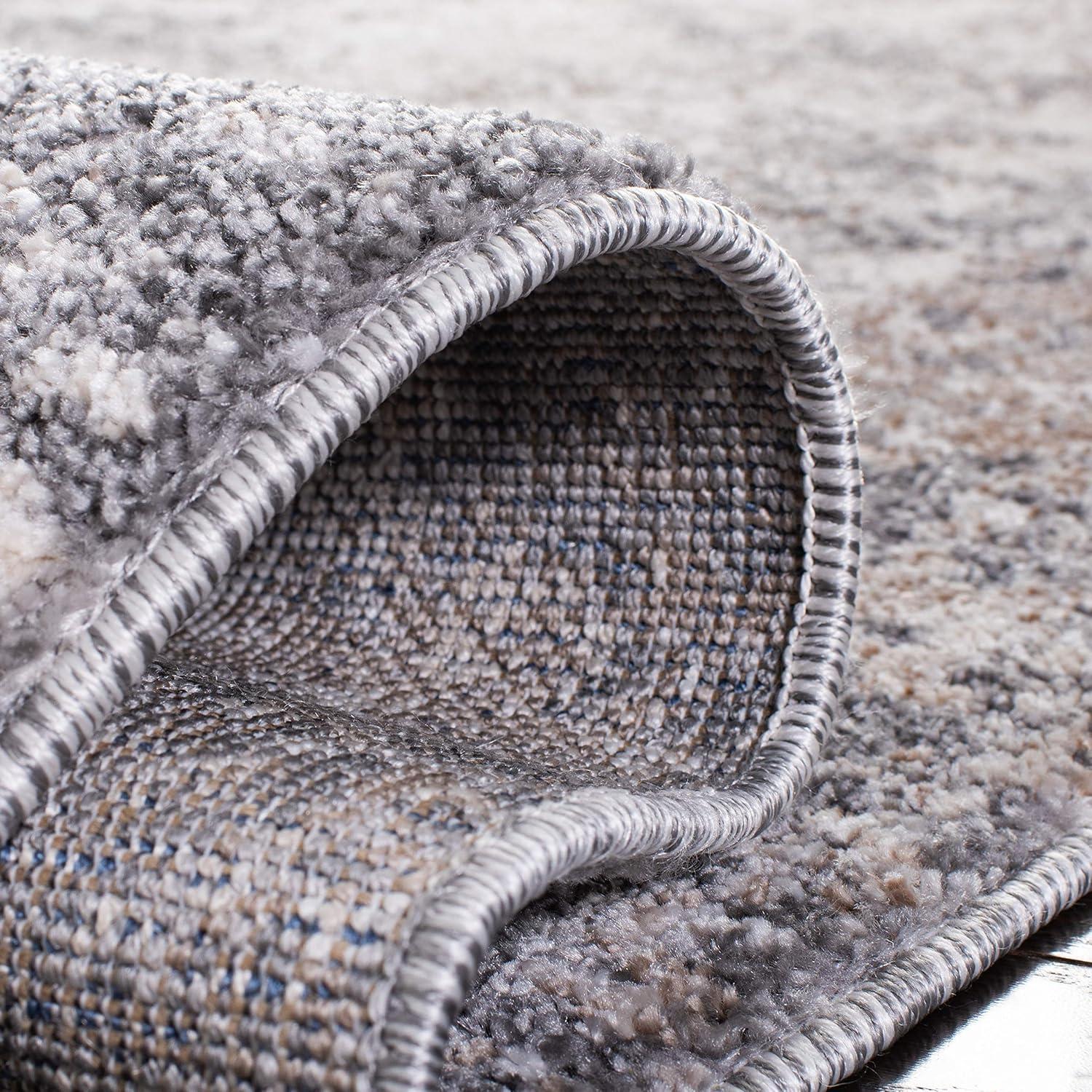 Aston ASN705 Power Loomed Indoor Area Rug - Grey/Ivory - 9'x12' - Safavieh
