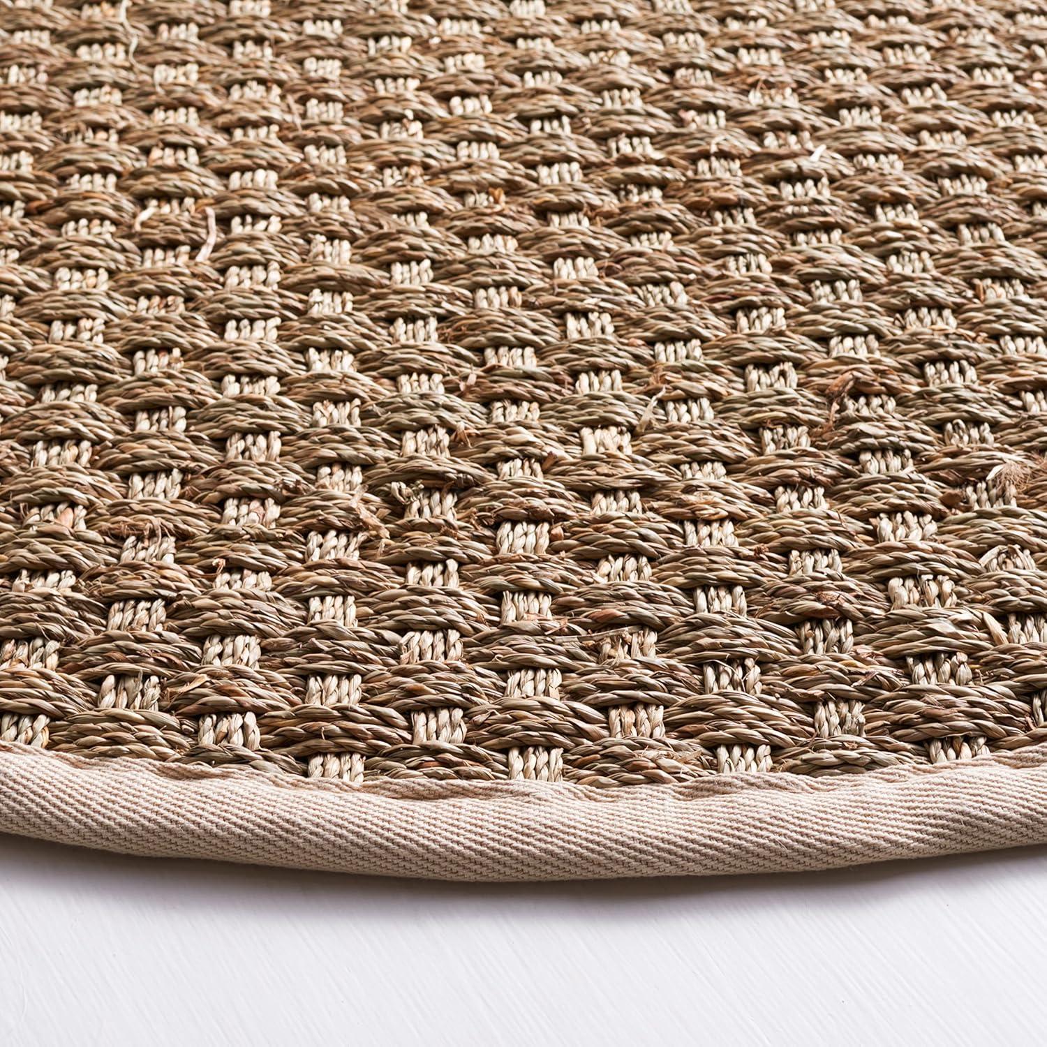 Natural Fiber NF114 Power Loomed Area Rug - Natural/Ivory - 8' round - Safavieh.