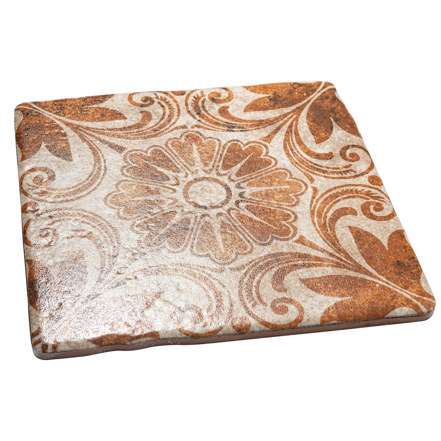 Costa Arena Decor Dahlia 7-3/4 in. x 7-3/4 in. Ceramic Floor and Wall Tile (10.75 sq. ft./Case)