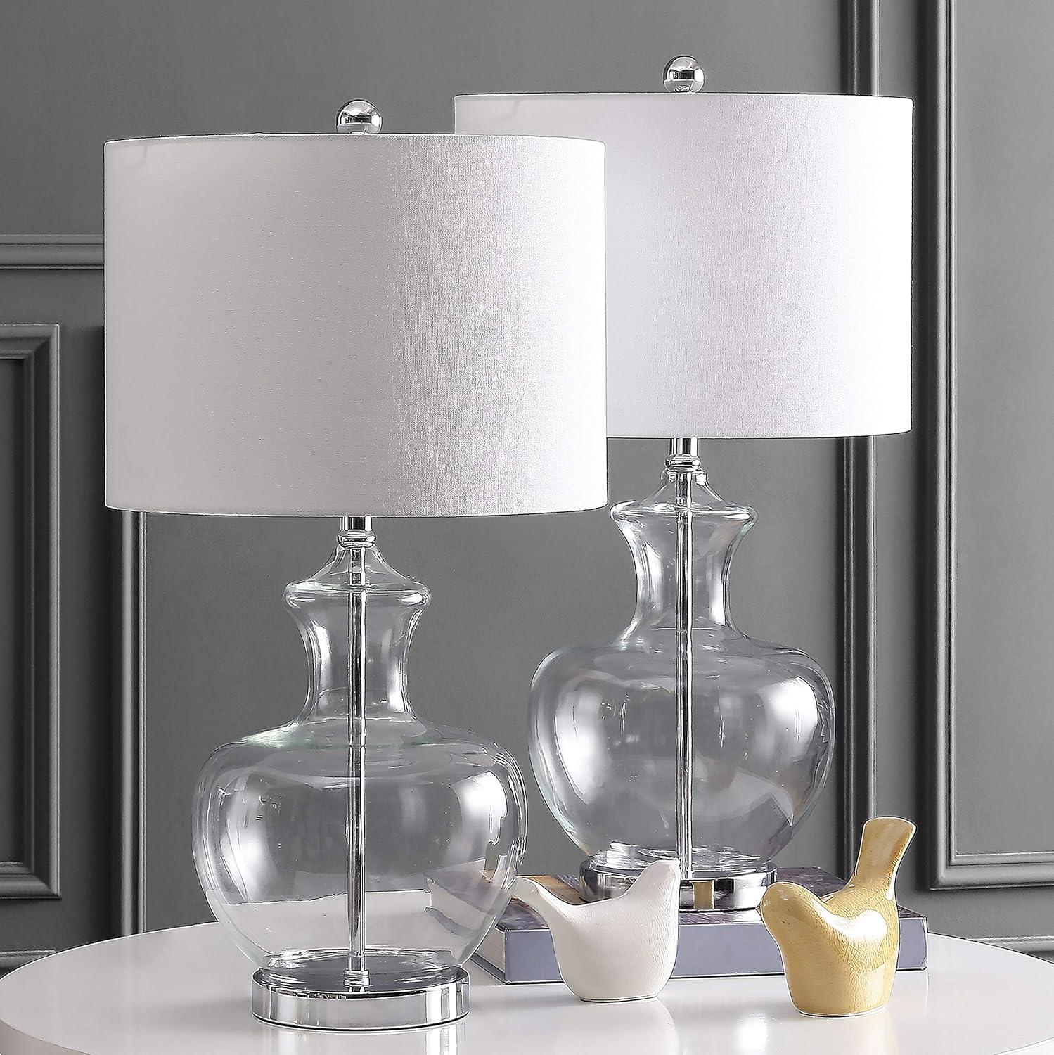 Bilsor Table Lamp (Set of 2) - Clear/Chrome - Safavieh.