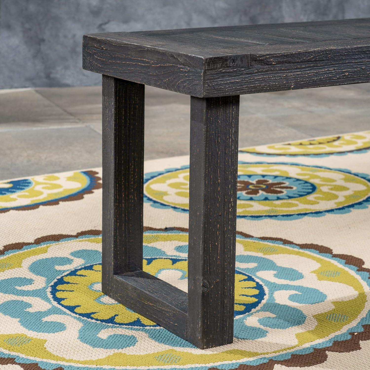 Millwood Pines Egor Acacia Wood Outdoor Bench