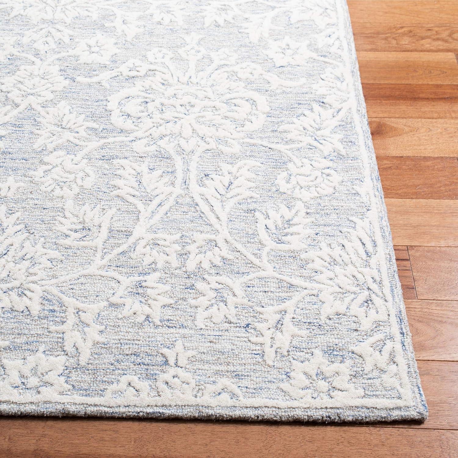 Glamour GLM651 Hand Tufted Area Rug - Blue/Ivory - 4'x6' - Safavieh.